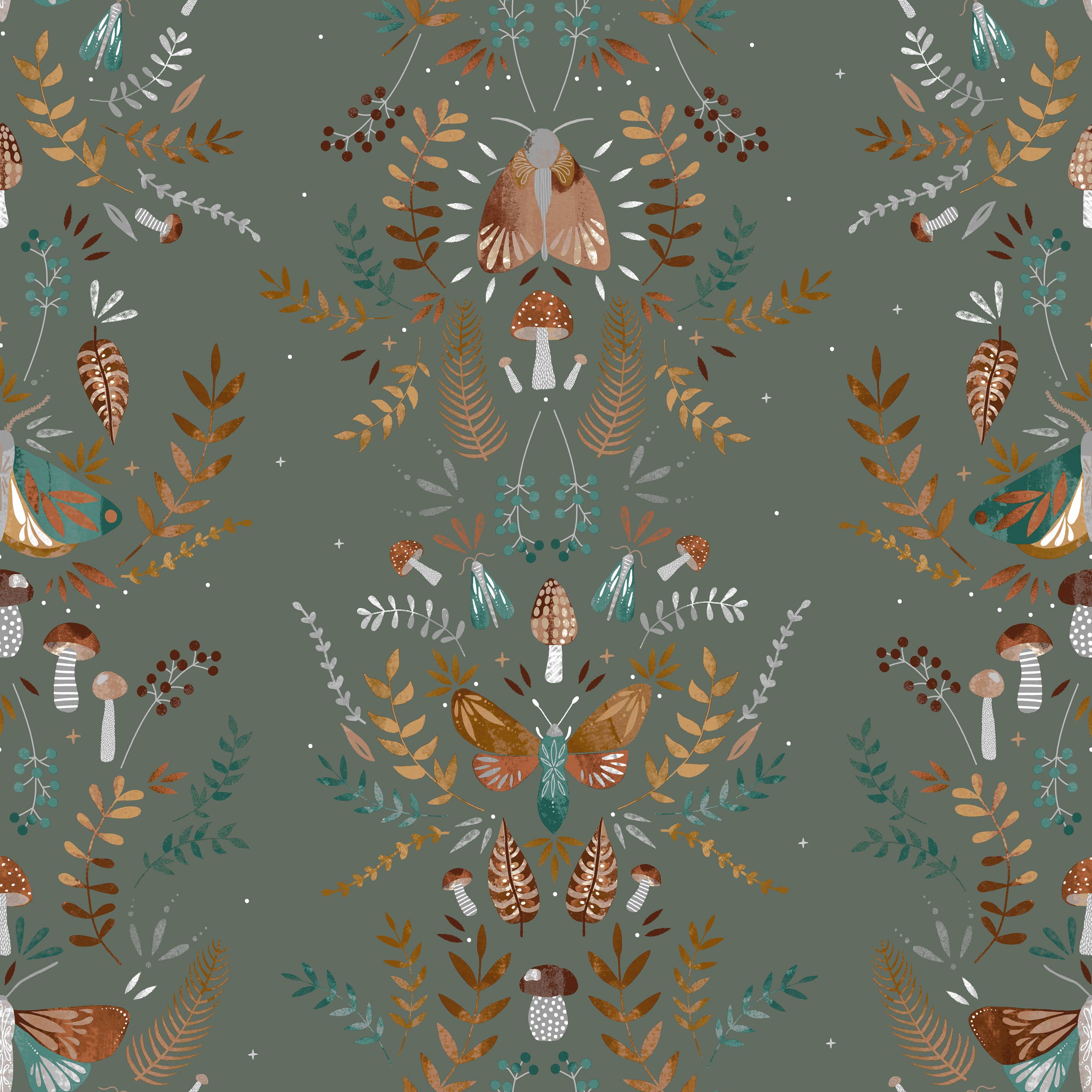 Verde samambaia Conjunto de Capa de Edredão Luna Wood Verde Fern para venda a revendedores na Faire4