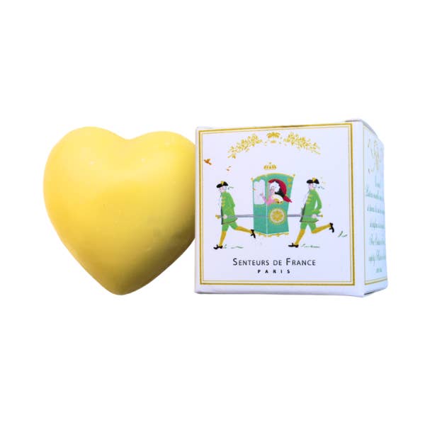 Senteurs de France Honeysuckle Mini Heart Soap .88oz for wholesale by The French Farm