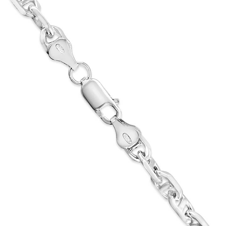 Olive & Chain - Wholesale Link & Chain Necklace - Silver Anchor Mariner Link Chain Necklace2