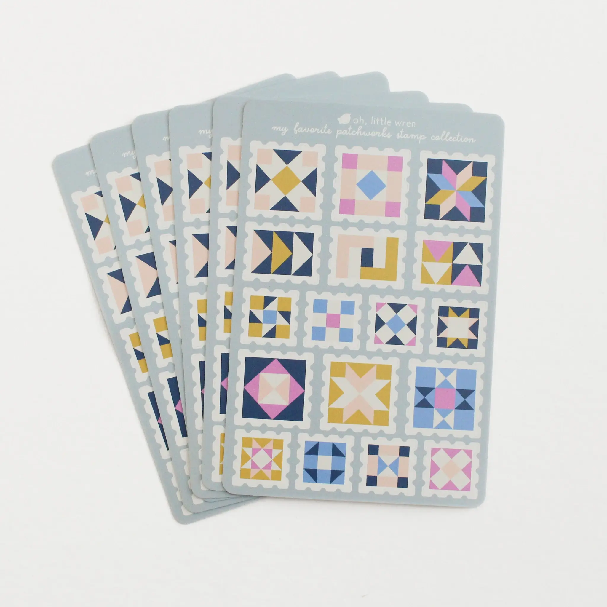 oh, little wren - Wholesale Sticker - Quilt Stamp Collection Sticker Sheet4