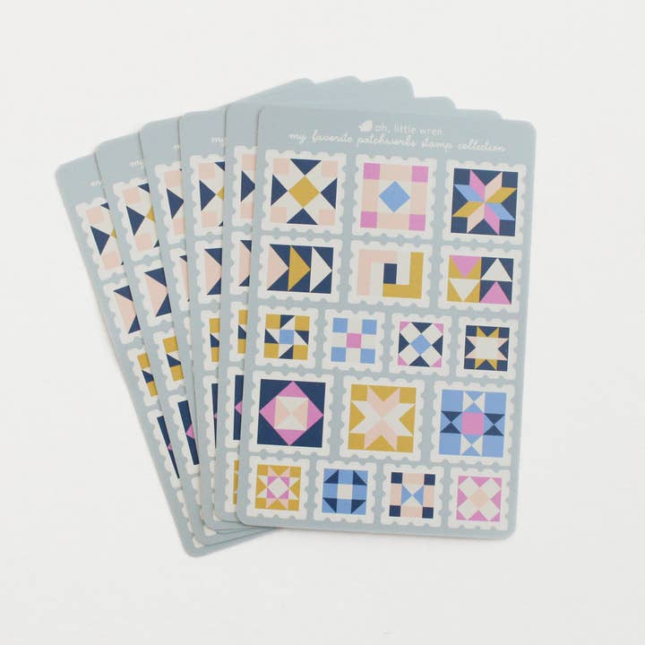 oh, little wren - Wholesale Sticker - Quilt Stamp Collection Sticker Sheet4
