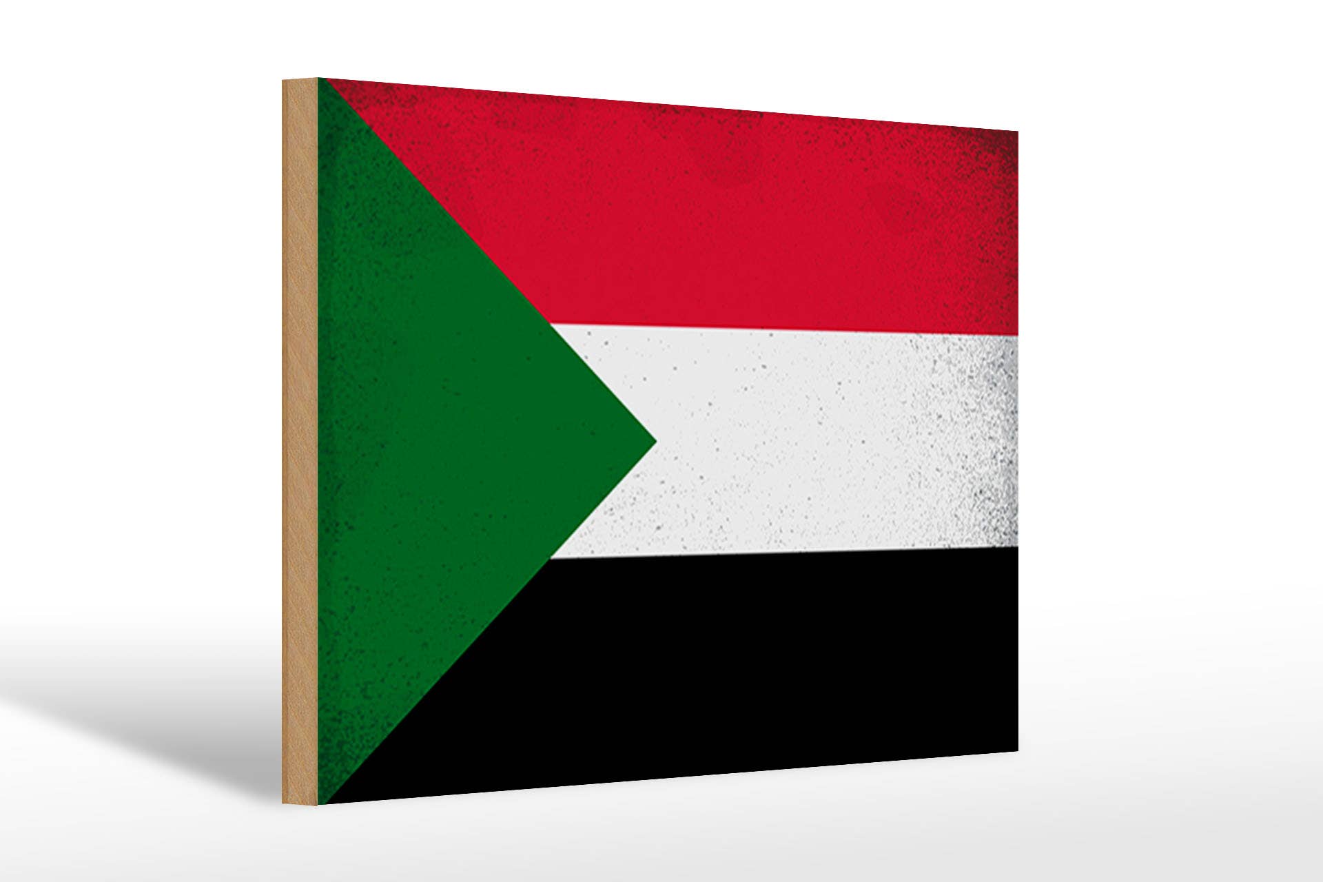 Femer – Großhandel Schilder – Holzschild Flagge Sudan 30x20cm Flag of Sudan Vintage0