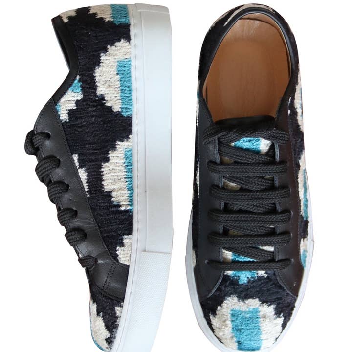Zijdefluwelen Ikat Sneakers 033 voor wholesale door MIASETA