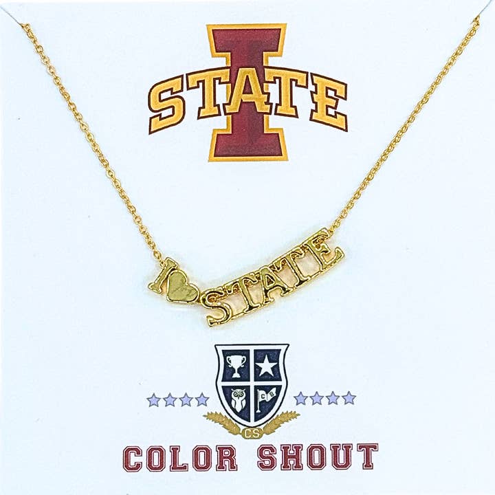 Color Shout - Wholesale Pendant/Charm Necklace - I Love College: Initial Heart Necklace11