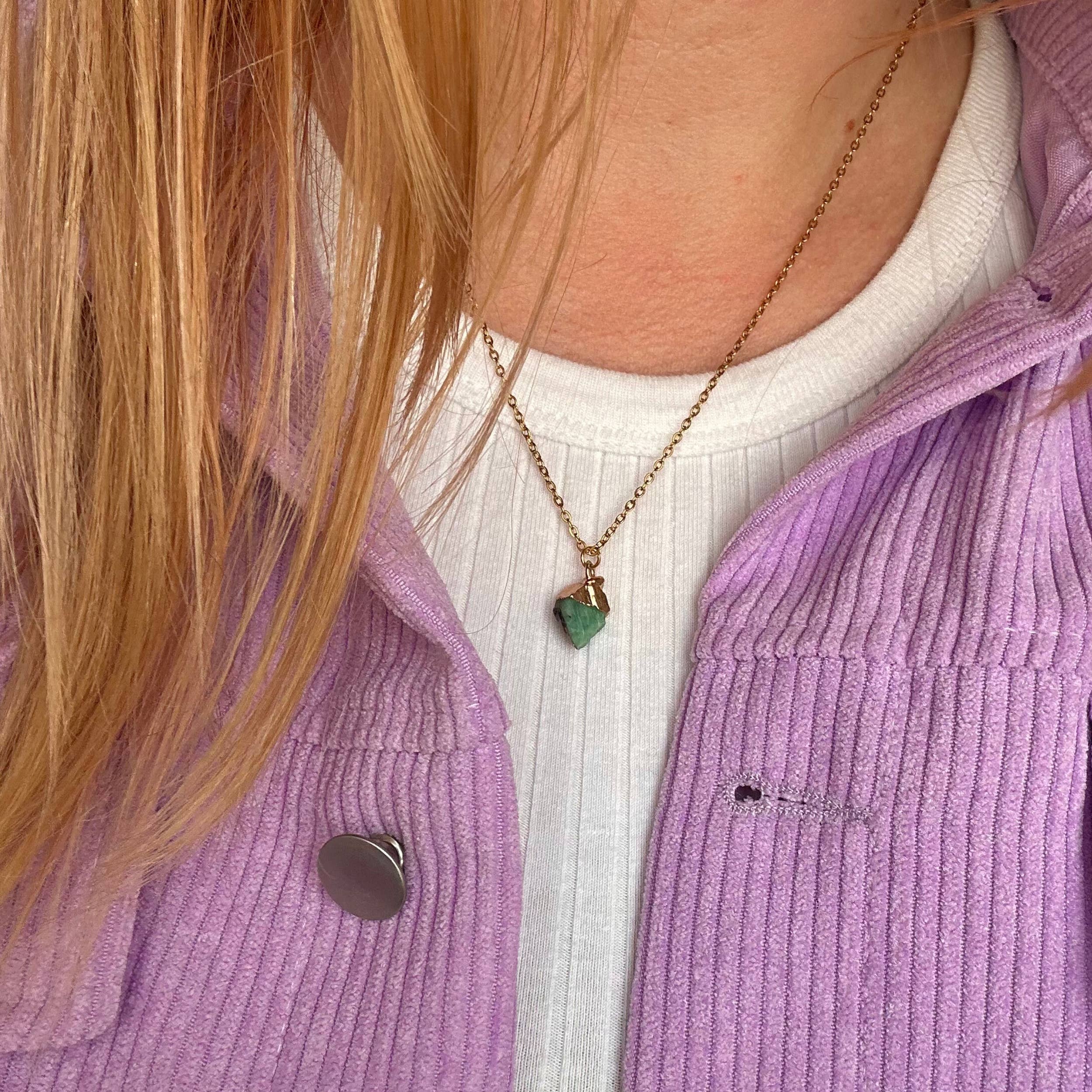 LilAryenne | Jewelry & Suncatchers - Venta al por mayor Collares con colgantes/abalorios - Collar de Cristal en Bruto - Regalo Espiritual de Acero Inoxidable7