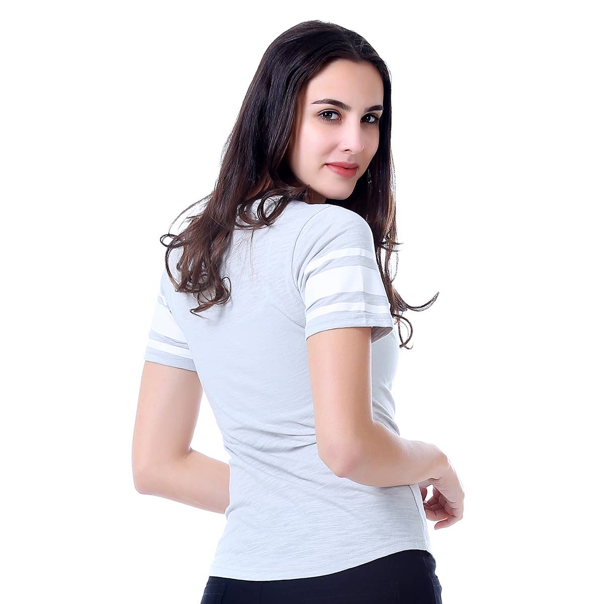 Mad Style - Wholesale T-Shirt - Women's - Grey Baseball T- Shirt2