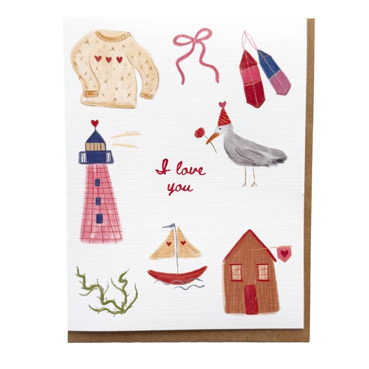 New England Love Card for wholesale by Keegsie Designs
