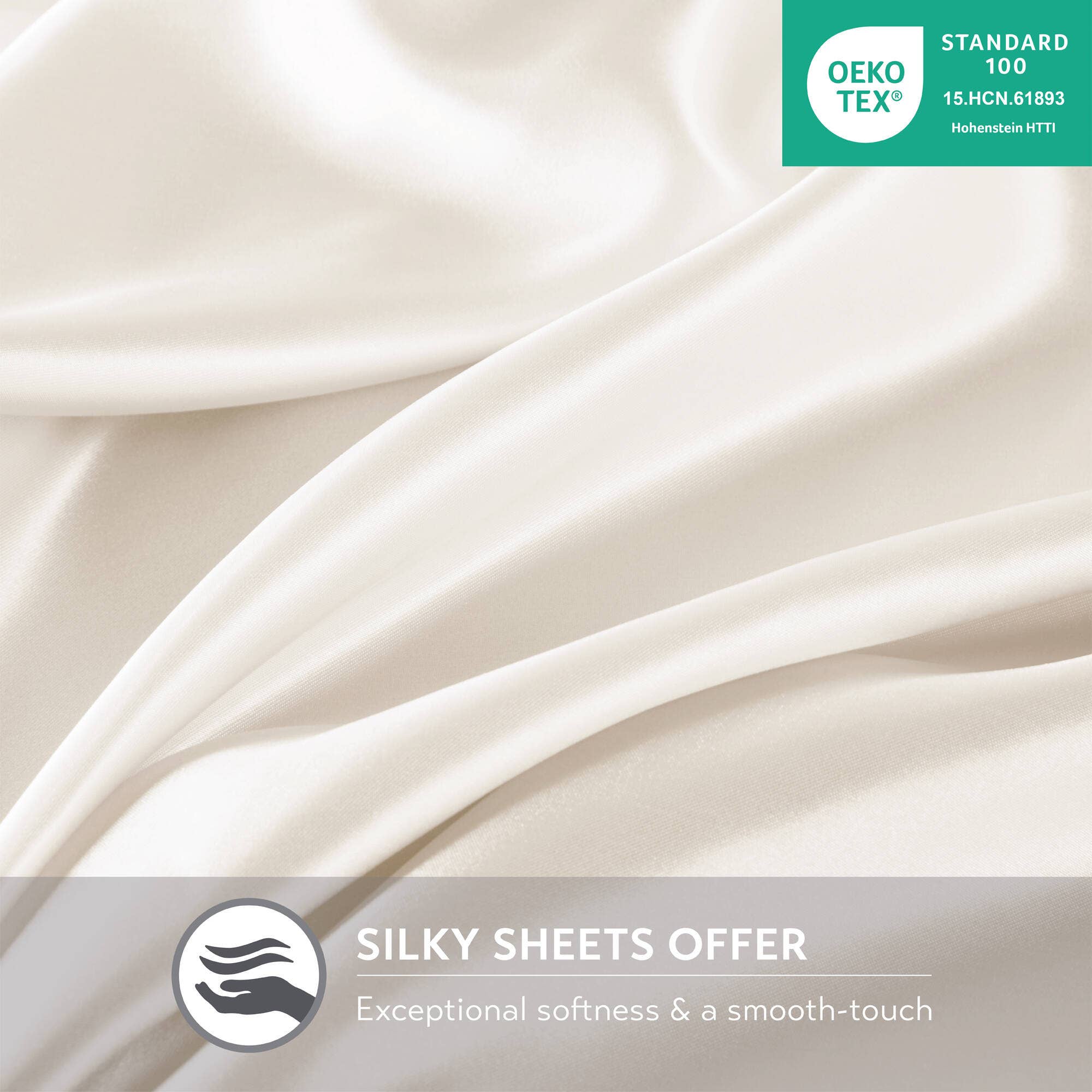 Olliix - Wholesale Sheet Set - Luxury Satin 6-Piece Sheet Set, Ivory14