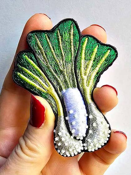 Chou Pak Choi Brooch for wholesale by Céleste Mogador
