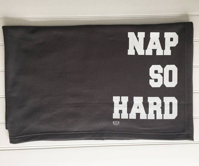 Perfect Day Print Co - Wholesale Throw Blanket - Nap So Hard Sweatshirt Throw Blanket0
