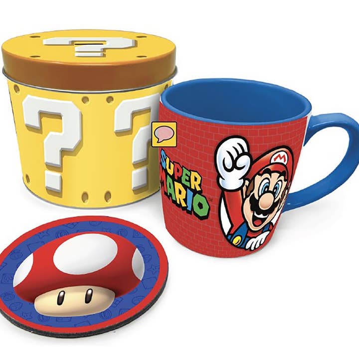 Pyramid International – Großhandel Kaffeebecher – Super Mario Let’s A Go Becher-Set mit Dose