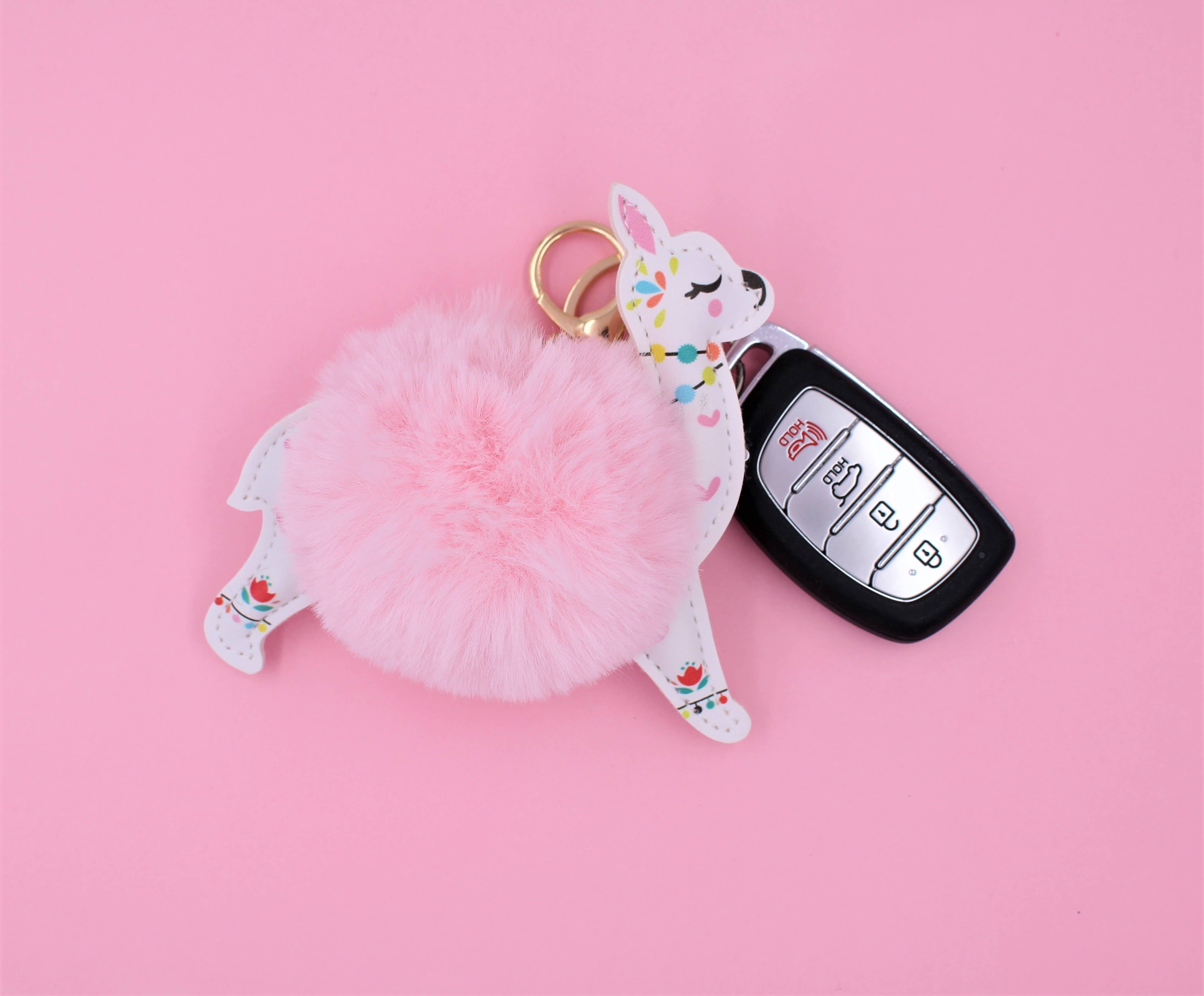 Real Sic - Wholesale Keychain - Unisex - Cute Animal Fuzzy Charm Pom Pom Keychain - Alpaca19