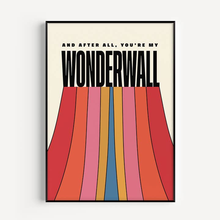 Wonderwall Music Art Print for wholesale by Twisted Rebel Designs