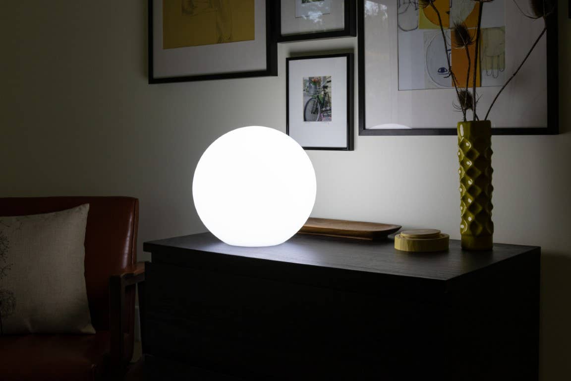 Allsop Home & Garden – wholesale Outdoor/lawn light – GLOW Portable LED Harvest Moon Outdoor Lantern - 12"3