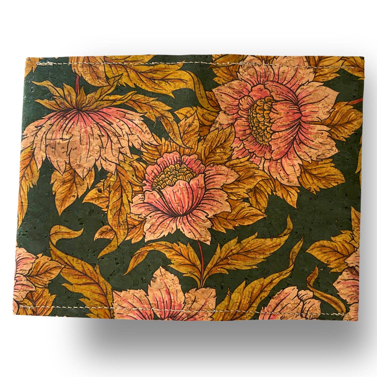 Alma Boheme Handmade - Vente Portefeuille – femme - Portefeuille pliant en liège avec motifs nature - Porte-cartes24