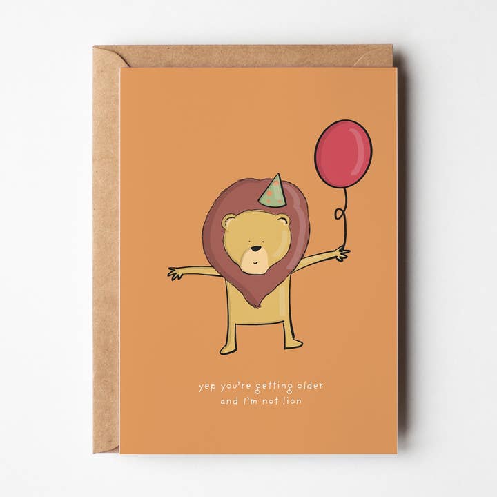 I'm Not Lion - Funny Birthday Card for wholesale by Richard Darani
