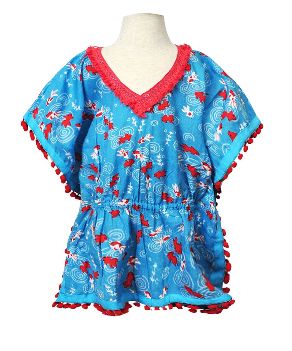 Kalimera Clothing Athens - Venta al por mayor Vestido - Niños - Caftán de peces koi hecho a mano para niñas3