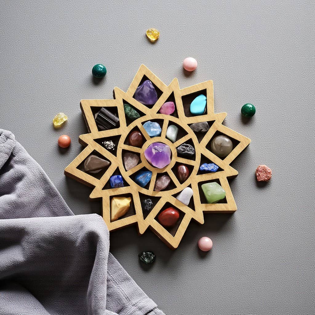 Crystolver (We Cover All Import Fees) – Engroshandel Spirituelle sten og krystaller – Trægitter med naturlige sten1