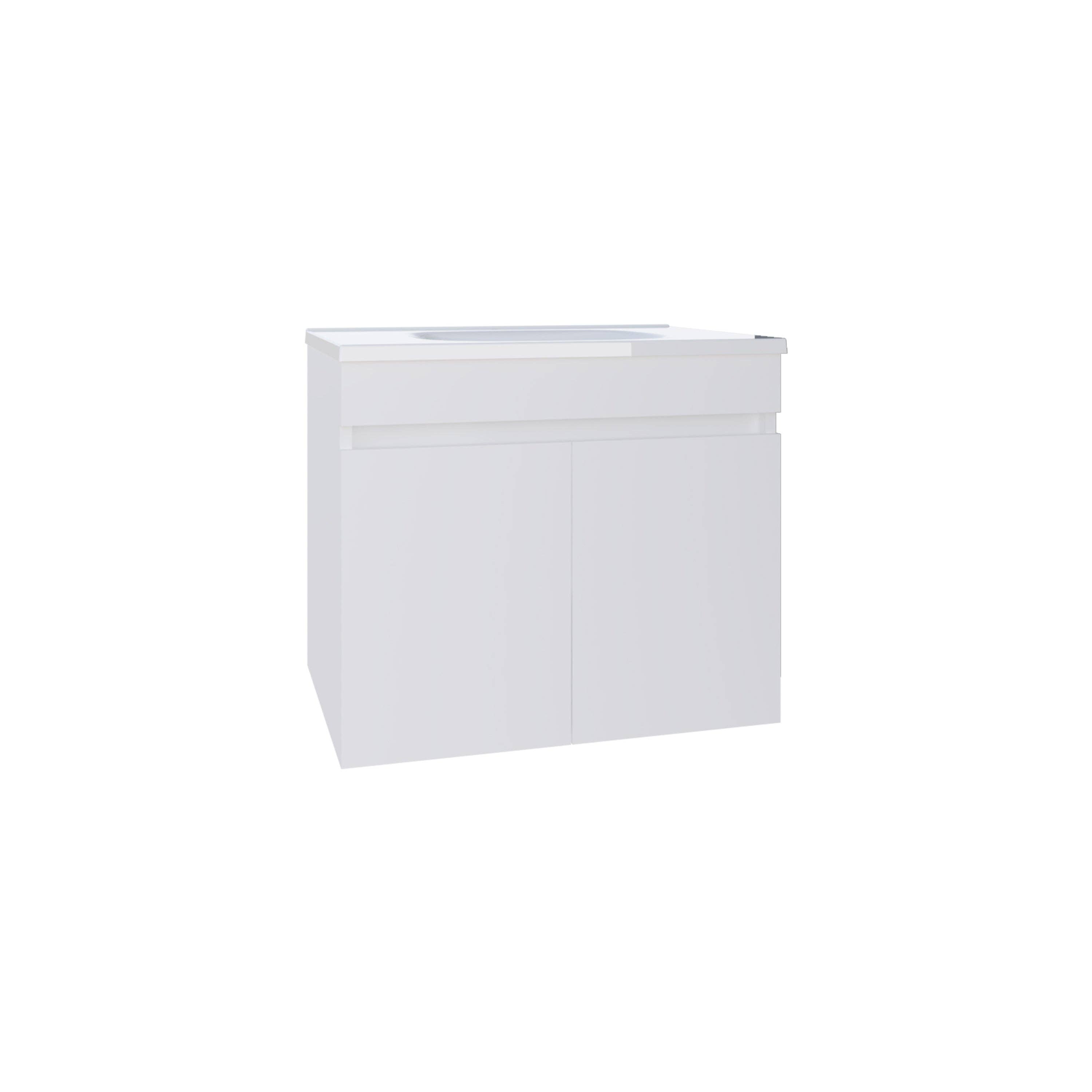 TUHOME FURNITURE - Wholesale Cabinet - Chaux Floating, Wide Double Door Vanity, With Resin Sink And Two Shelves, Bathroom Storage12