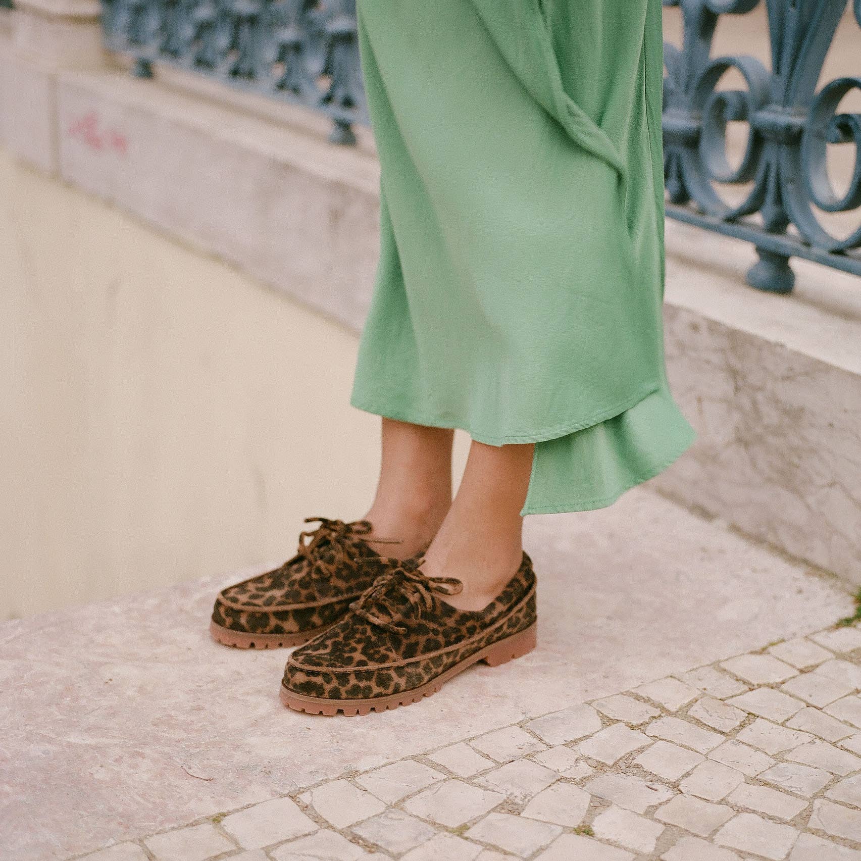 brown Tefer Flats, pattern velvet for wholesale on Faire1