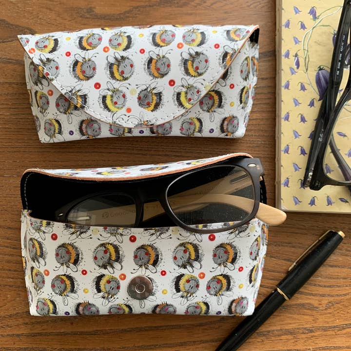Bees Glasses Case for wholesale by Alex Clark Art
