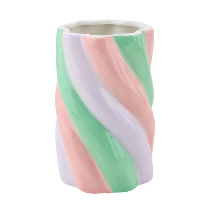 Vase - Marshmellow - Pink/Mint/Lilac - 10x10x15cm for wholesale by Housevitamin bv