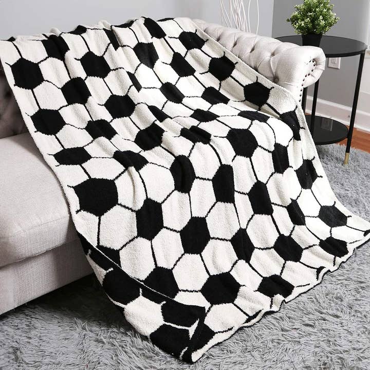 Sensibling Corp. - Wholesale Throw Blanket - Soccer Reversible Throw Blanket