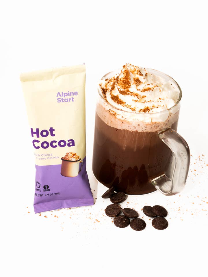*NEW* Hot Cocoa, Non-Dairy, 5 serving cartons for wholesale by Alpine Start