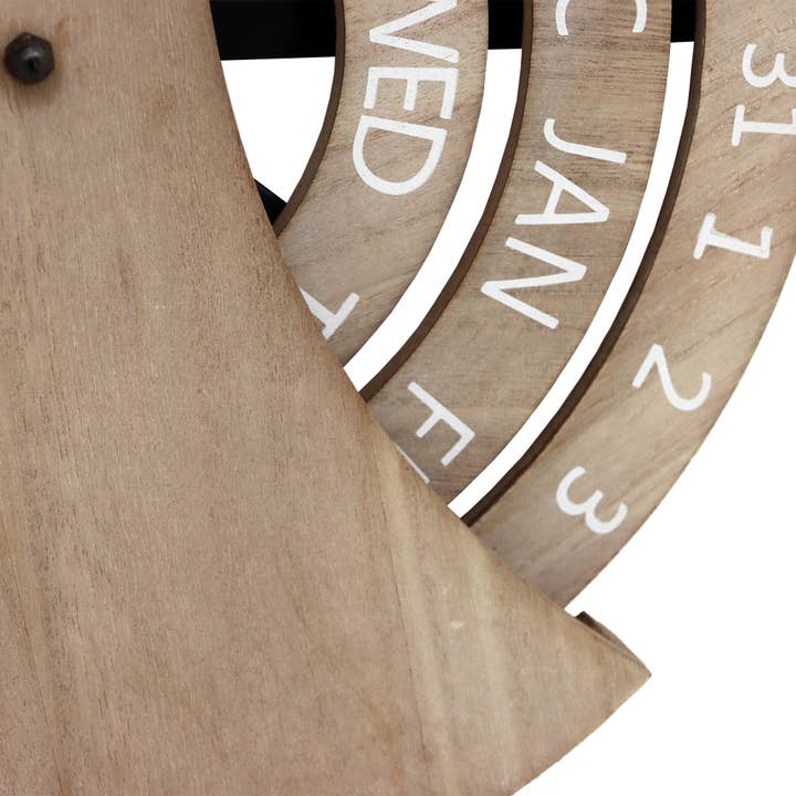 Paris Loft Inc – Calendário por atacado – Calendário perpétuo de rotação de parede de madeira rústica5