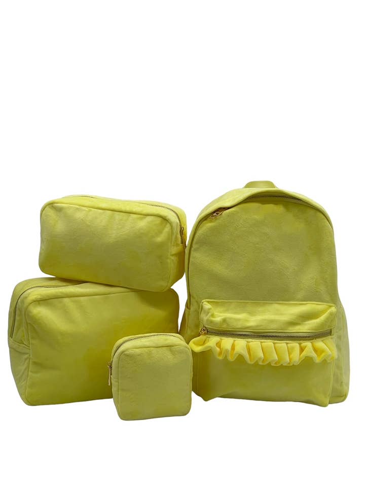 Sacchetti in tessuto Velour Sunshine per la vendita all'ingrosso da parte di EMO & CO.