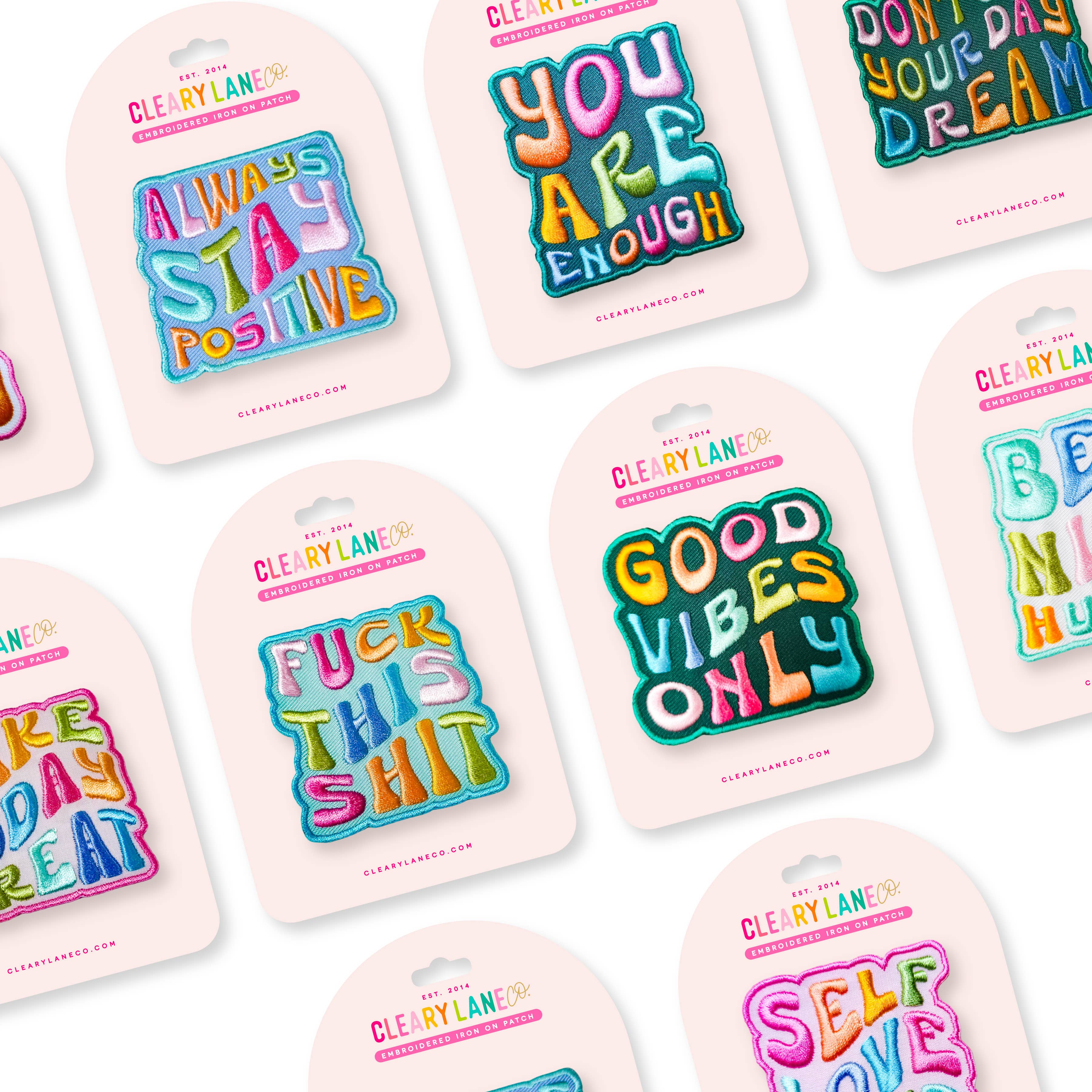 Cleary Lane - Wholesale Patch - Good Vibes Only Iron-on Patch1