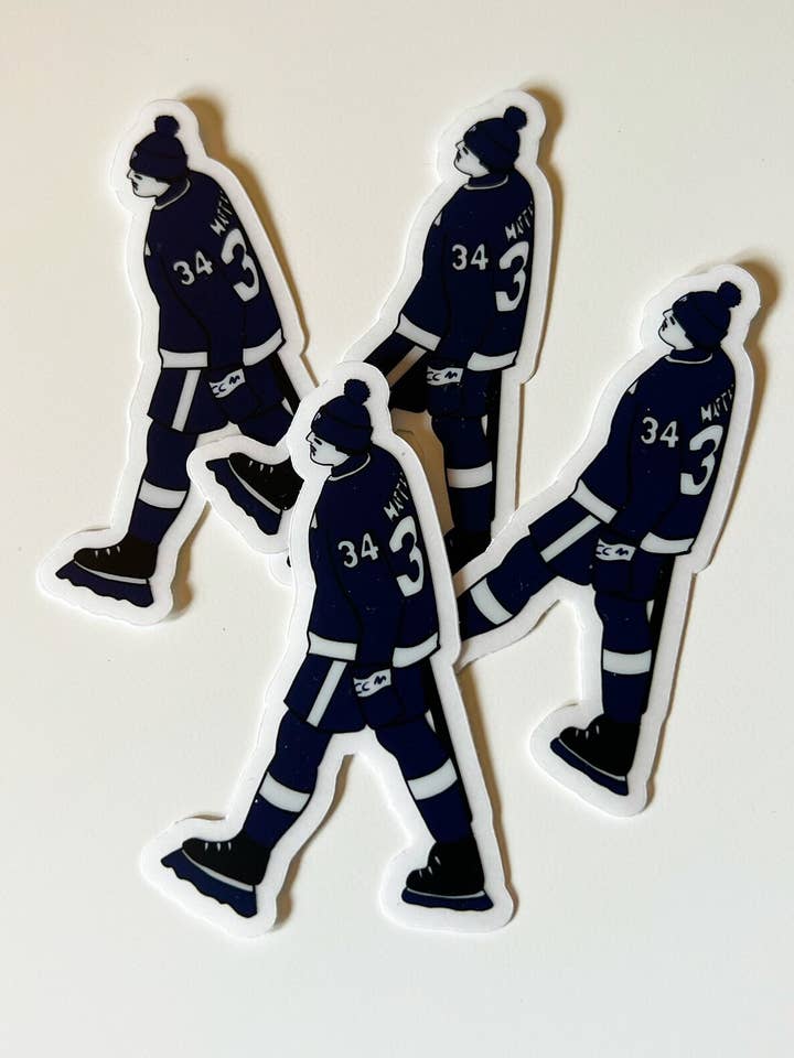 AM34 - Autocollant en vinyle Auston Matthews Toronto Maple Leafs pour la vente par Studio Junco