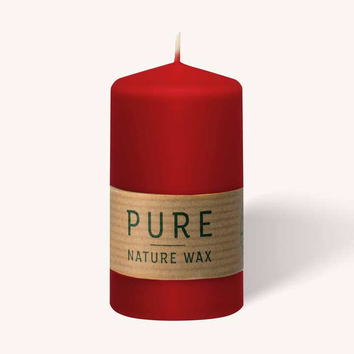 Vela Pure Nature Wax Red Pillar, 2.7 x 5 pulgadas, paquete de 3 para venta al por mayor de Hyoola Candles