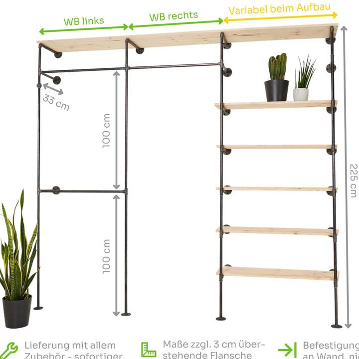 Armario Full Space High con ancho deseado para venta al por mayor de various - Design aus Stahlrohr