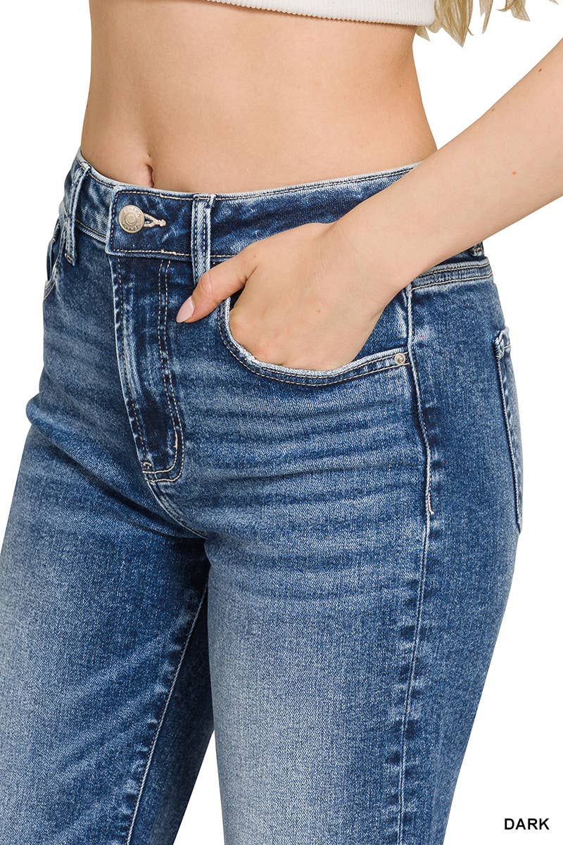 DARK-187551 ...0808 Gecuffte Rechte Spijkerbroek SI-28579 voor groothandel op Faire5