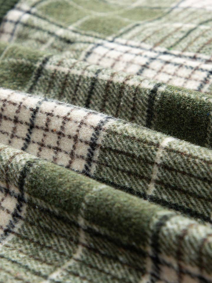 GREEN Plaid Corduroy Button-Up Shirt for wholesale on Faire10