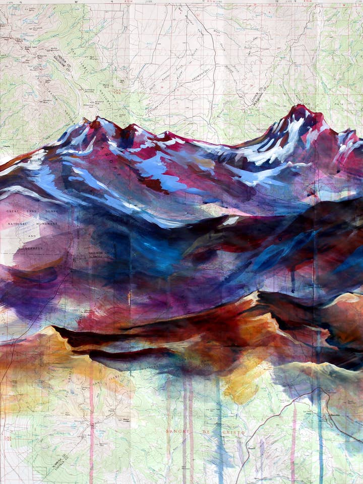 Impressão artística do Parque Nacional das Grandes Dunas de Areia por atacado de Hannah Wilson Art