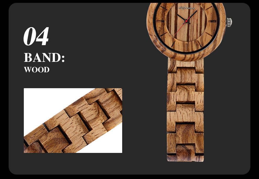 WoodWristCo - Wholesale Wrist Watch - Women's - Women's Watch Wooden Green Fashion Quartz Watch7