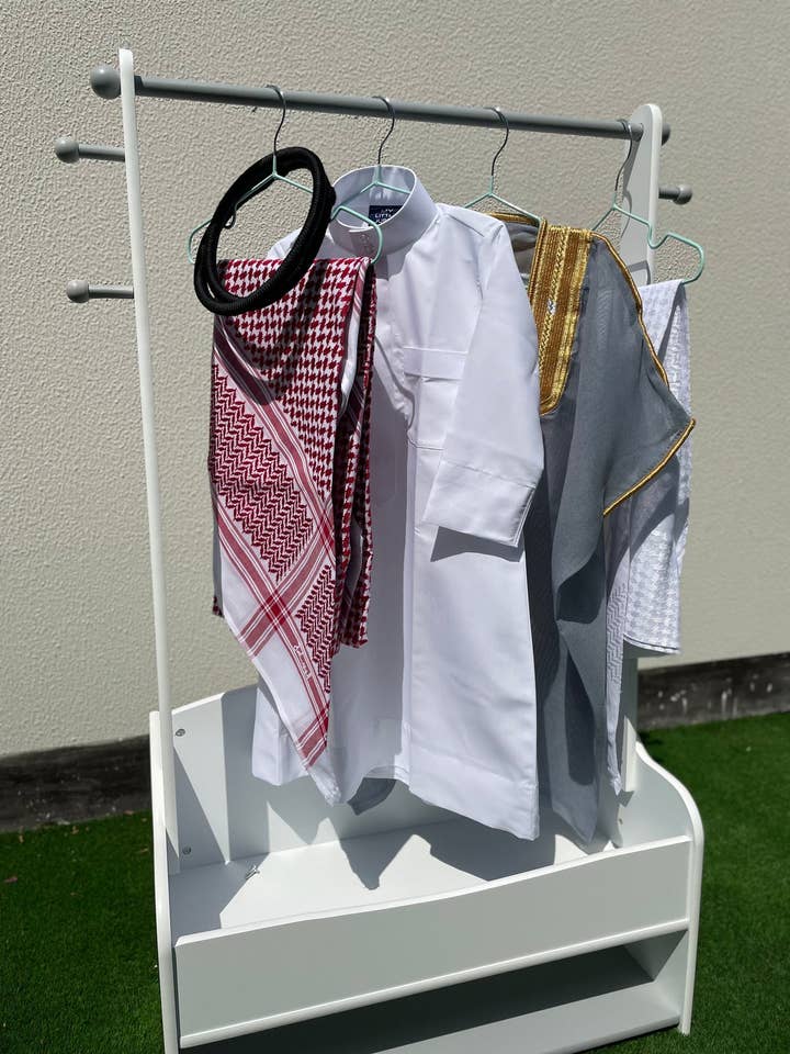 Prestige Baby Boy Thobe Gift Set | Grey Bisht (0-12 Months) - 5 Items for wholesale by MY LITTLE JUBBA