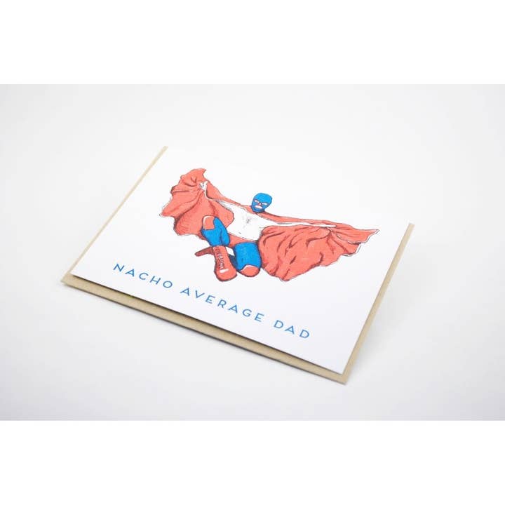 Porchlight Press Letterpress - Venta al por mayor Tarjetas del Día del Padre - Tarjeta de papá promedio de nacho2