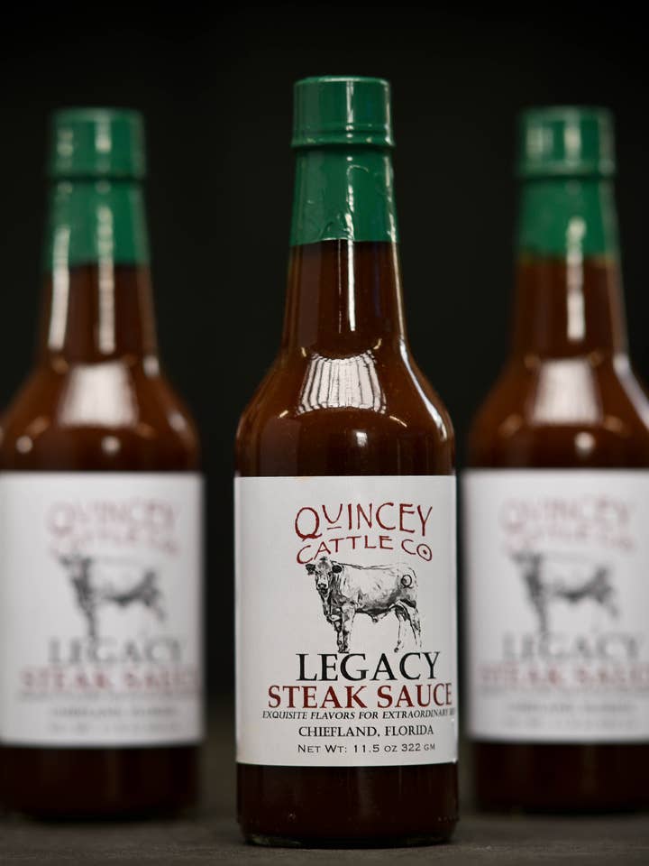 Quincey Cattle Steak Sauce 11.5 oz for wholesale by Quincey Cattle Beef