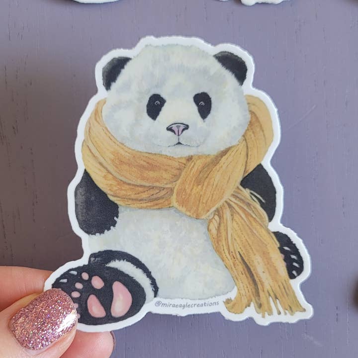 Hal Panda Vinyl Sticker for wholesale by Mira Eagle Creations