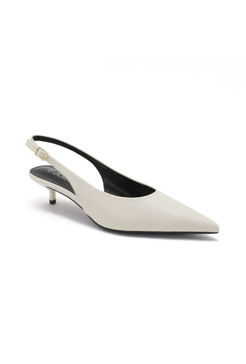 Joia Paris - Wholesale Low Heels - Women's - Pointed toe slingback pump, small thin heel H8-1021E23