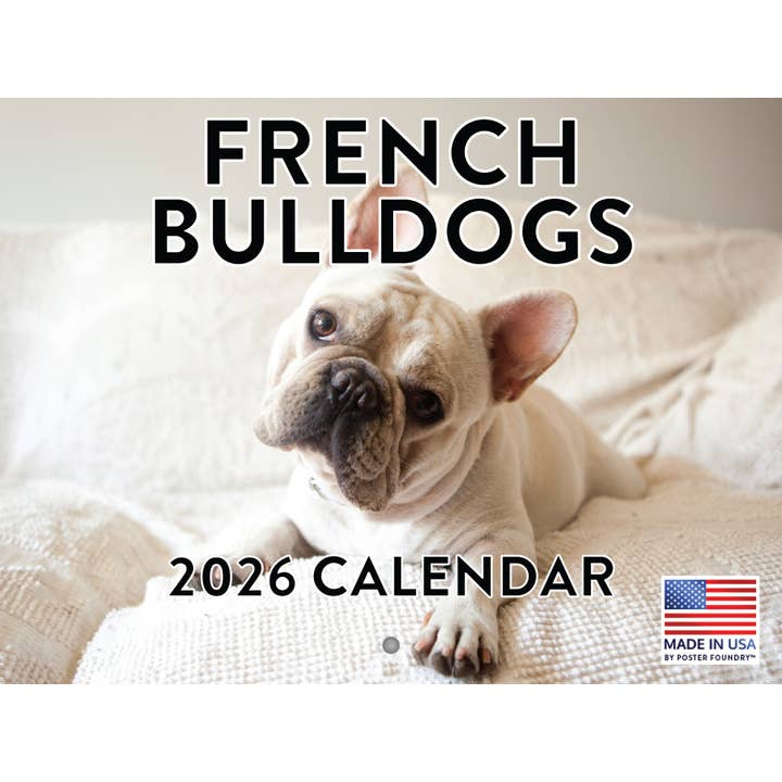 French Bulldog Calendar 2026 Frenchie Dog for wholesale by 2026 Calendars