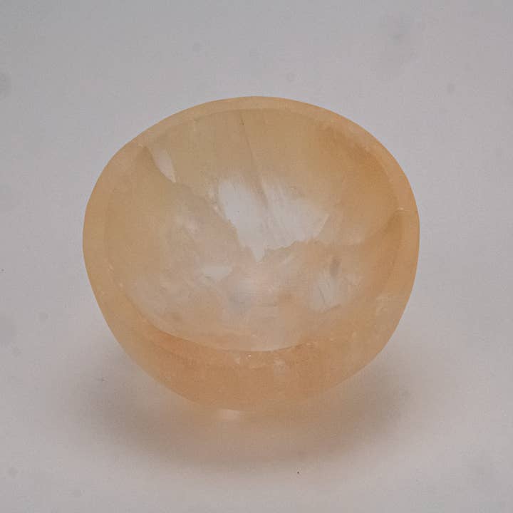 Pelham Grayson Rose - Wholesale Spiritual Stone/Crystal - Selenite Round Bowl | 4" | Morocco4