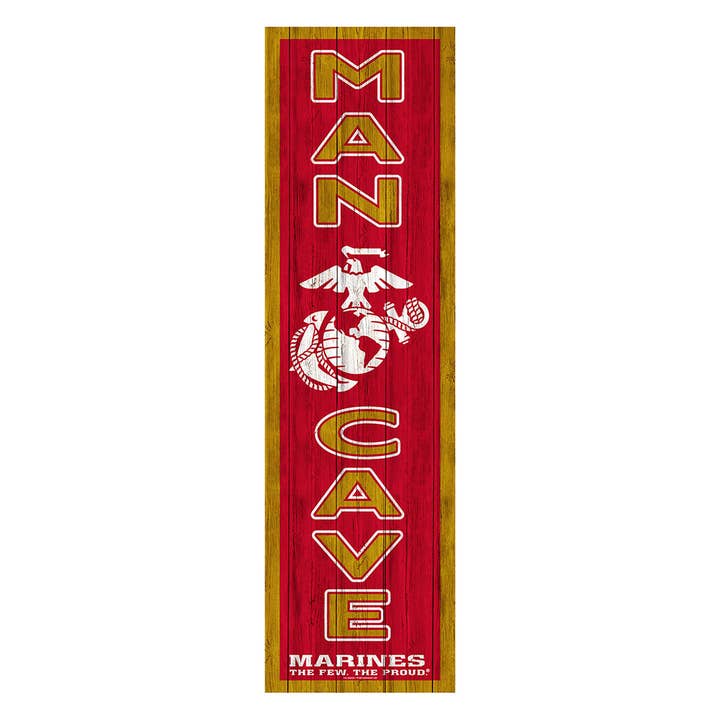 USMC Man Cave 10 x 35 inch Sign for wholesale by 7.62 Design