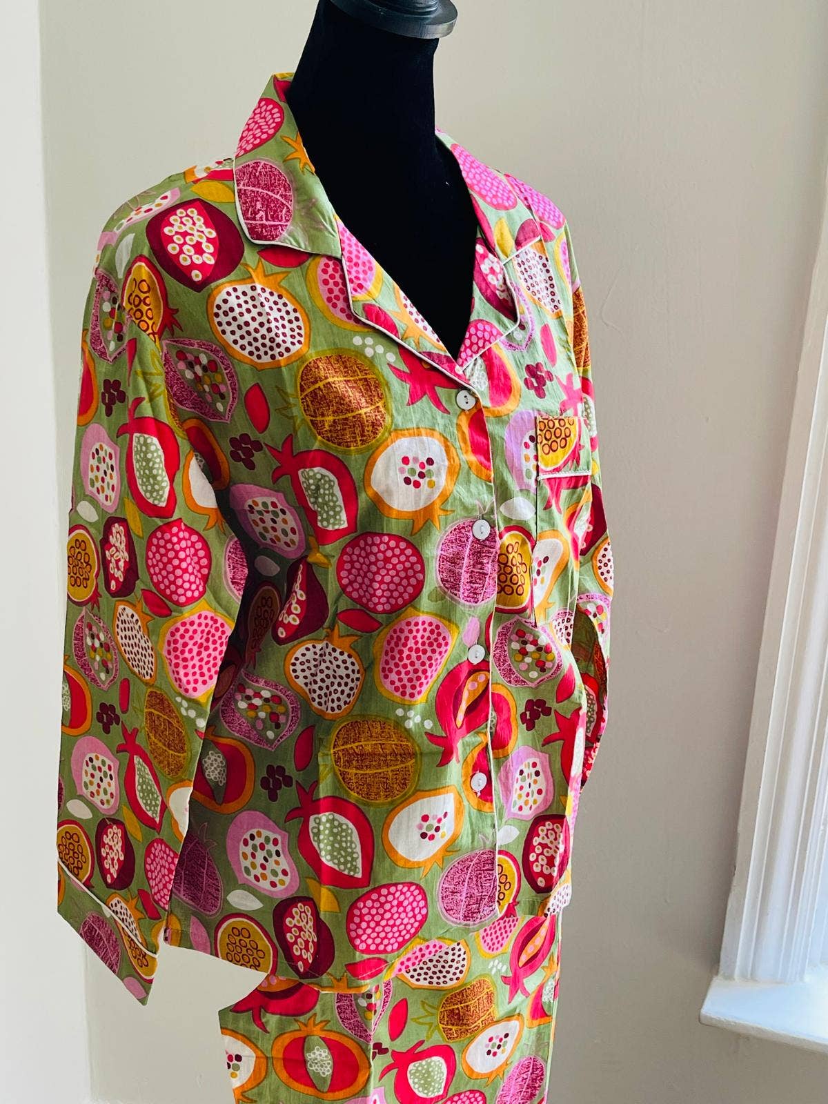 AMRANIS - Wholesale Sleepwear Set - Women's - Hand Block Print Long PJ Set5