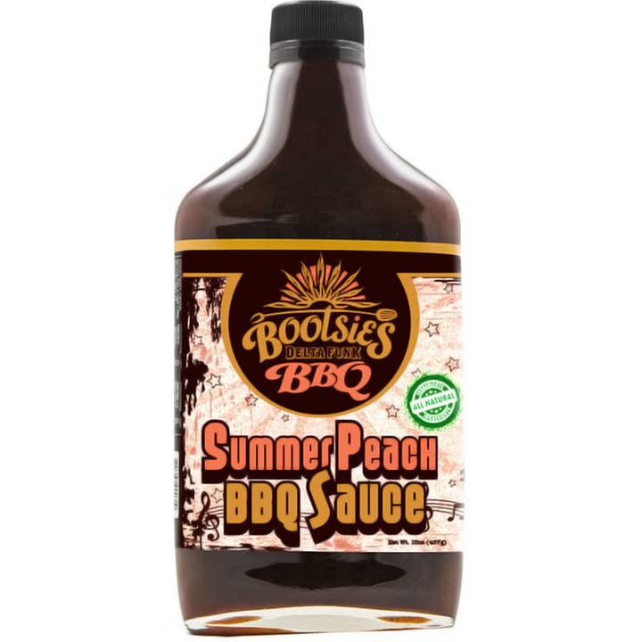 Bootsies Summer Peach BBQ Sauce for wholesale by Bootsie's Delta Funk BBQ