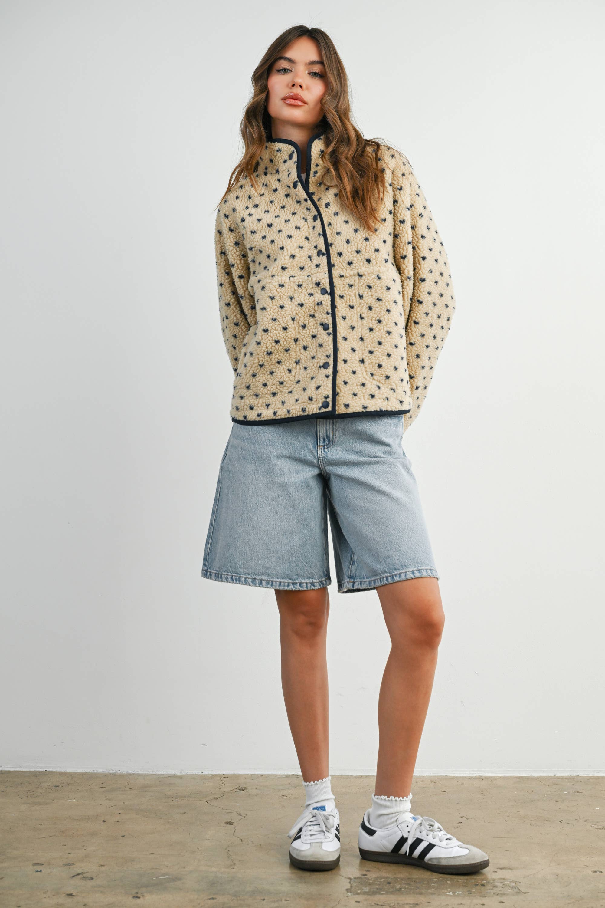 BUTTERMELON - Wholesale Jacket - Women's - High Pile Fleece Puffer Jacket - BMJ783147