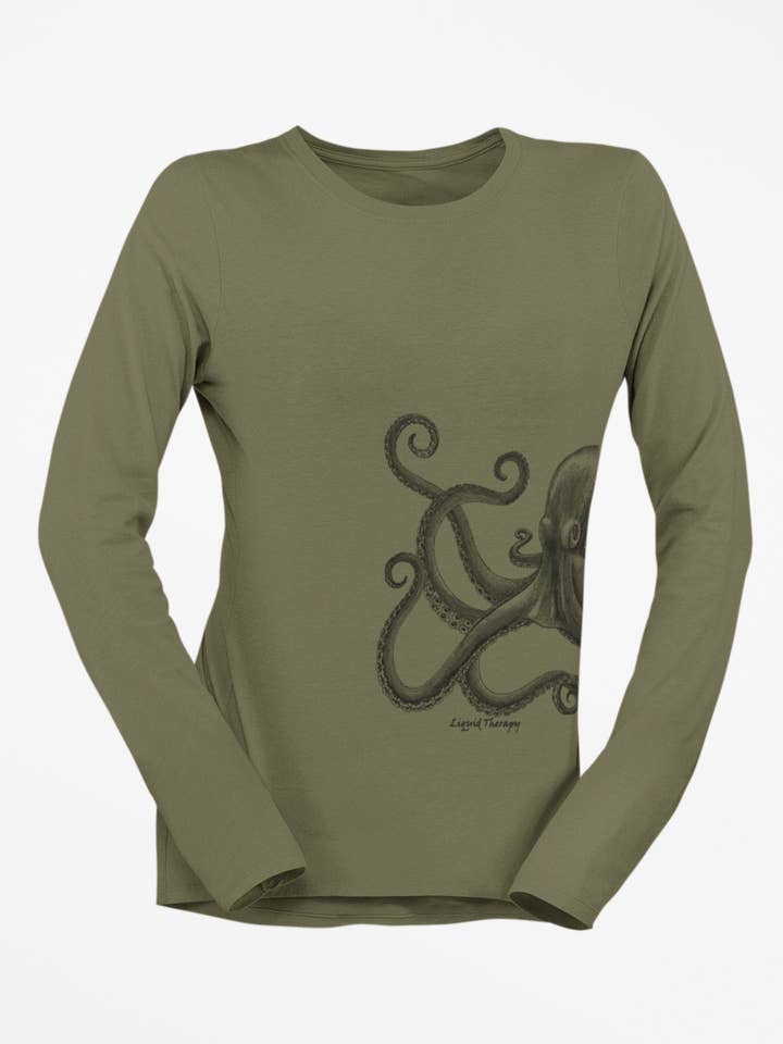 Octopus Love Women's Long Sleeve Tee for wholesale by Liquid Therapy Clothing